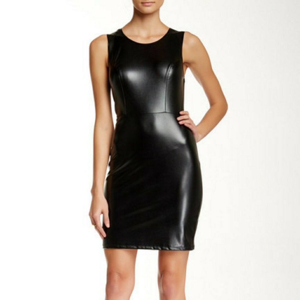 Soprano Pleather Bodycon Dress